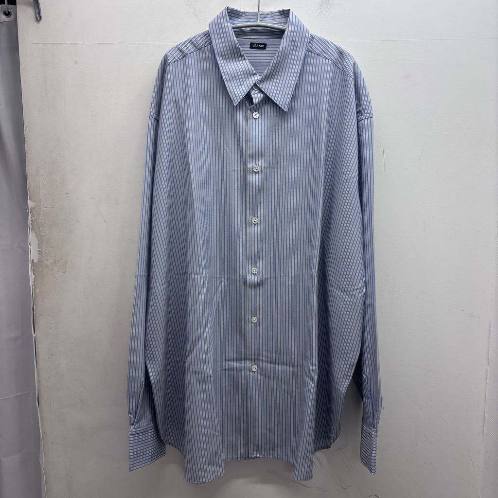 LES SIX レシス STRIPE SHIRT 長袖シャツ vingt-sept-4-WSDS ブルー