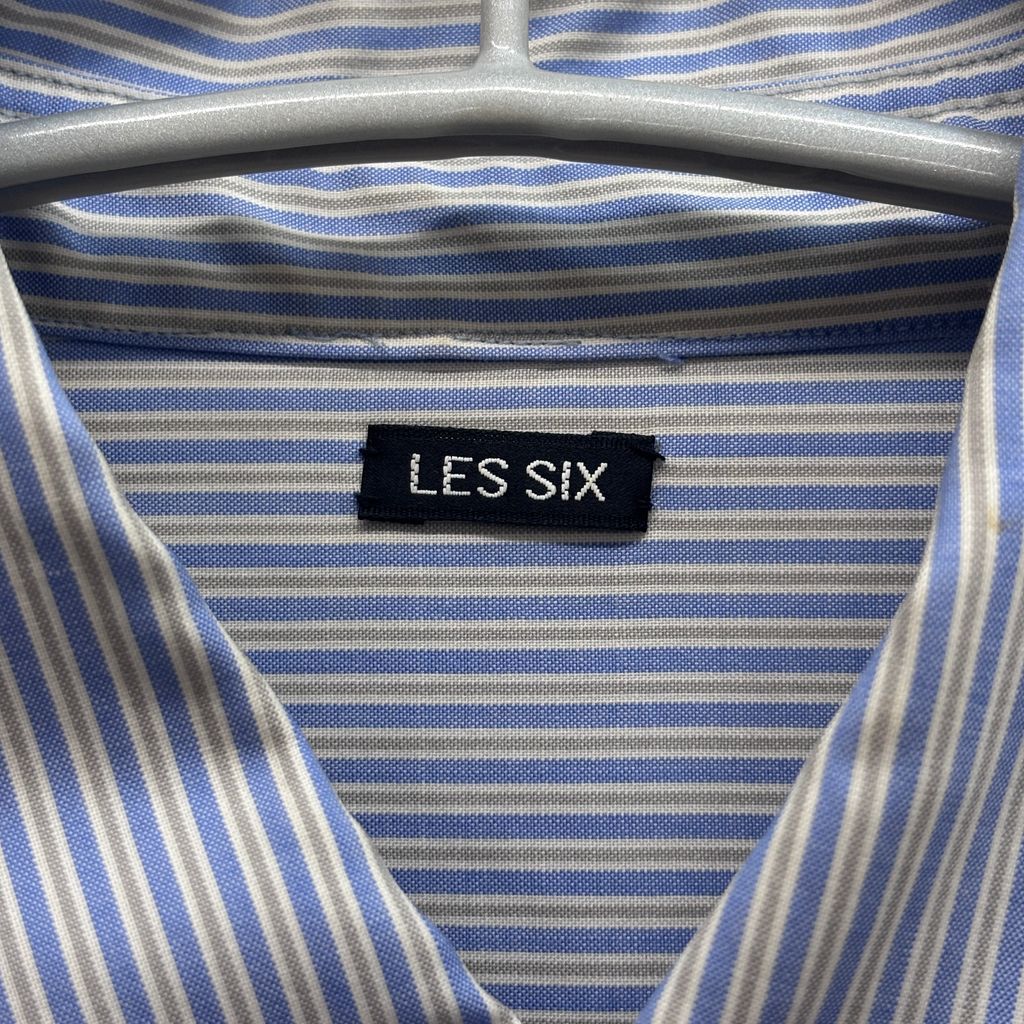 LES SIX レシス STRIPE SHIRT 長袖シャツ vingt-sept-4-WSDS ブルー