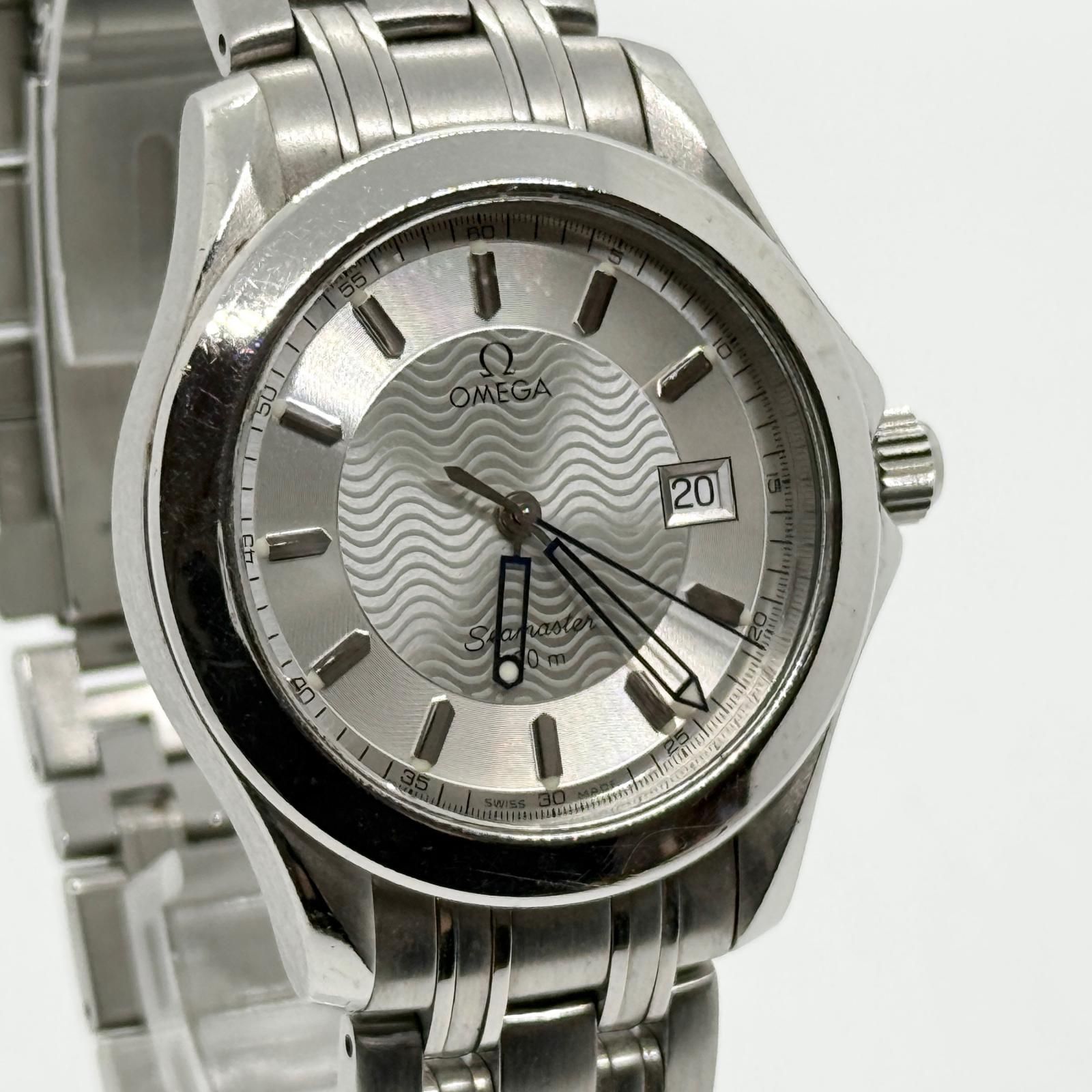 OMEGA オメガ シーマスター 120m 196 1501 シルバー QZ メンズ 腕時計 