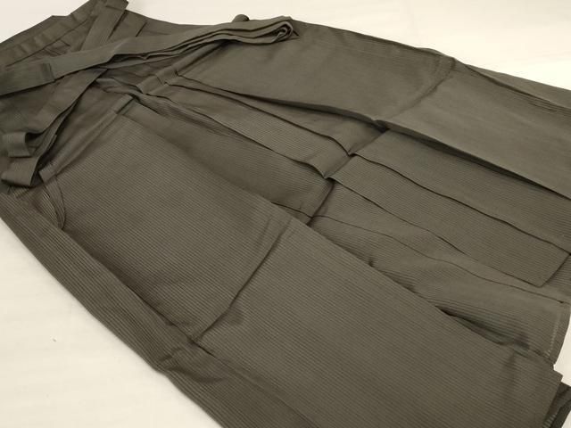 平和屋着物＊夏物　男性　馬乗り袴　縞　正絹　逸品　AABH3240jd