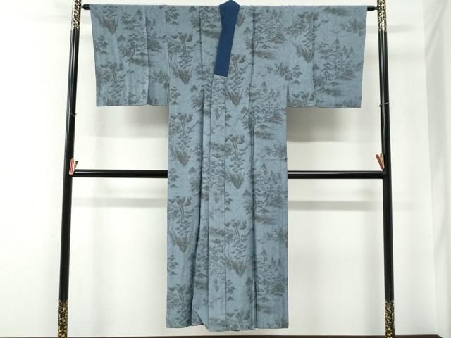 平和屋着物○男性 本場大島紬 アンサンブル・長襦袢セット 100亀甲 総
