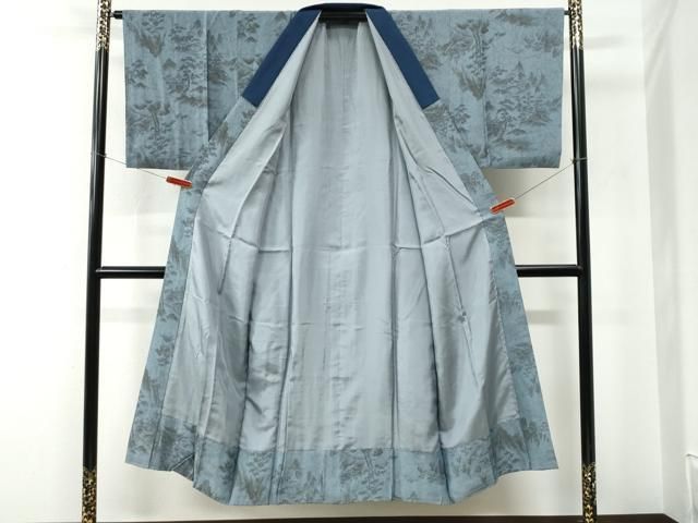 平和屋着物○男性 本場大島紬 アンサンブル・長襦袢セット 100亀甲 総