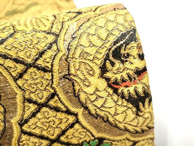 平和屋着物○男性 両面 角帯 龍 亀甲花文 金糸 CABE8573hy - メルカリ