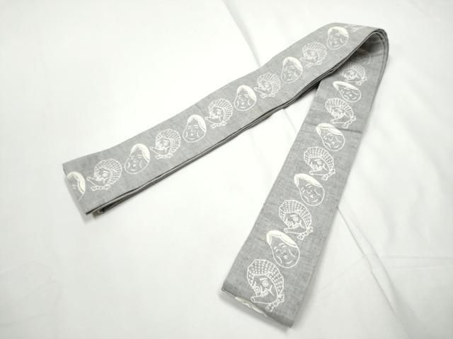 平和屋着物○男性 両面 角帯 お面 綿 逸品 CABE8579hy - メルカリ