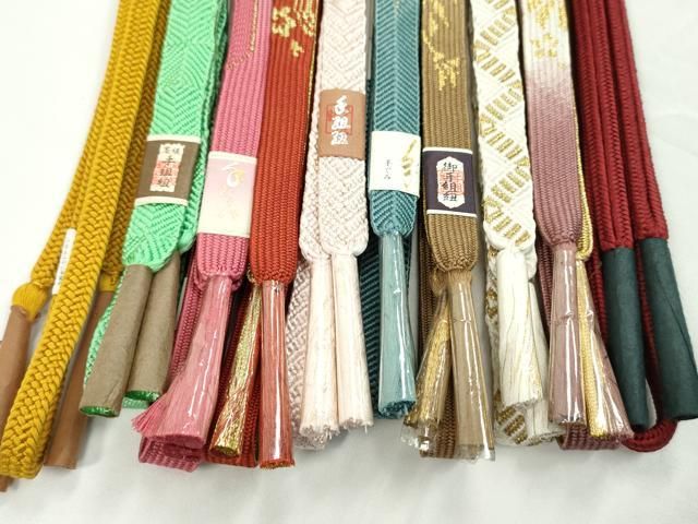 平和屋着物●和装小物　帯締め10本セット　高麗組　唐組　冠組　笹浪組　礼装用　さが美扱い　金糸　逸品　未使用　CABF7231ju 平和屋着物○和装小物 帯締め10本セット 高麗組 唐組 冠組 笹浪組 礼装
