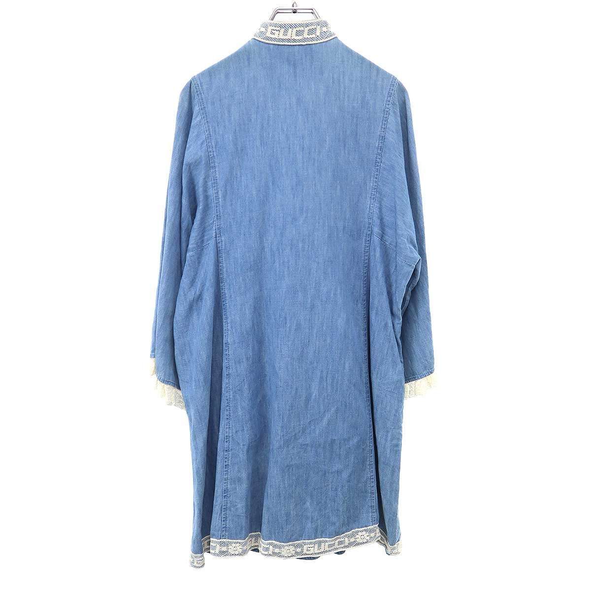 GUCCI グッチ デニムレースフリル チュニックワンピース 527610 XRB77 