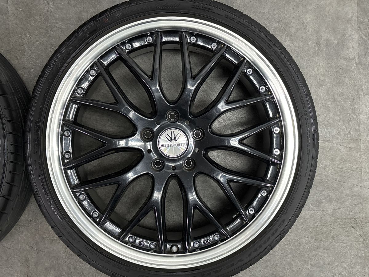 バリ溝】マルチフォルケッタ 19in 7.5J +55 PCD114.3 グッドイヤー 