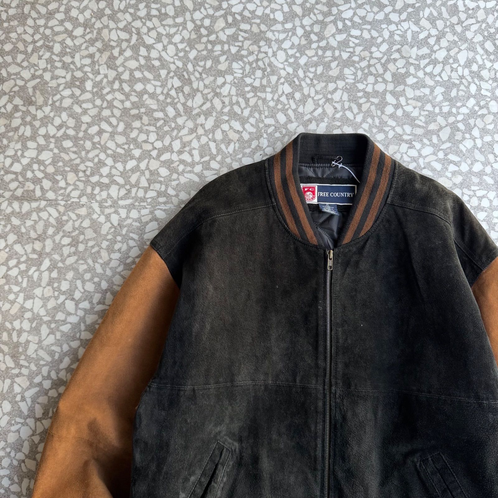 FREE COUNTRY / suede Stadium Jacket フリーカントリー スエード 