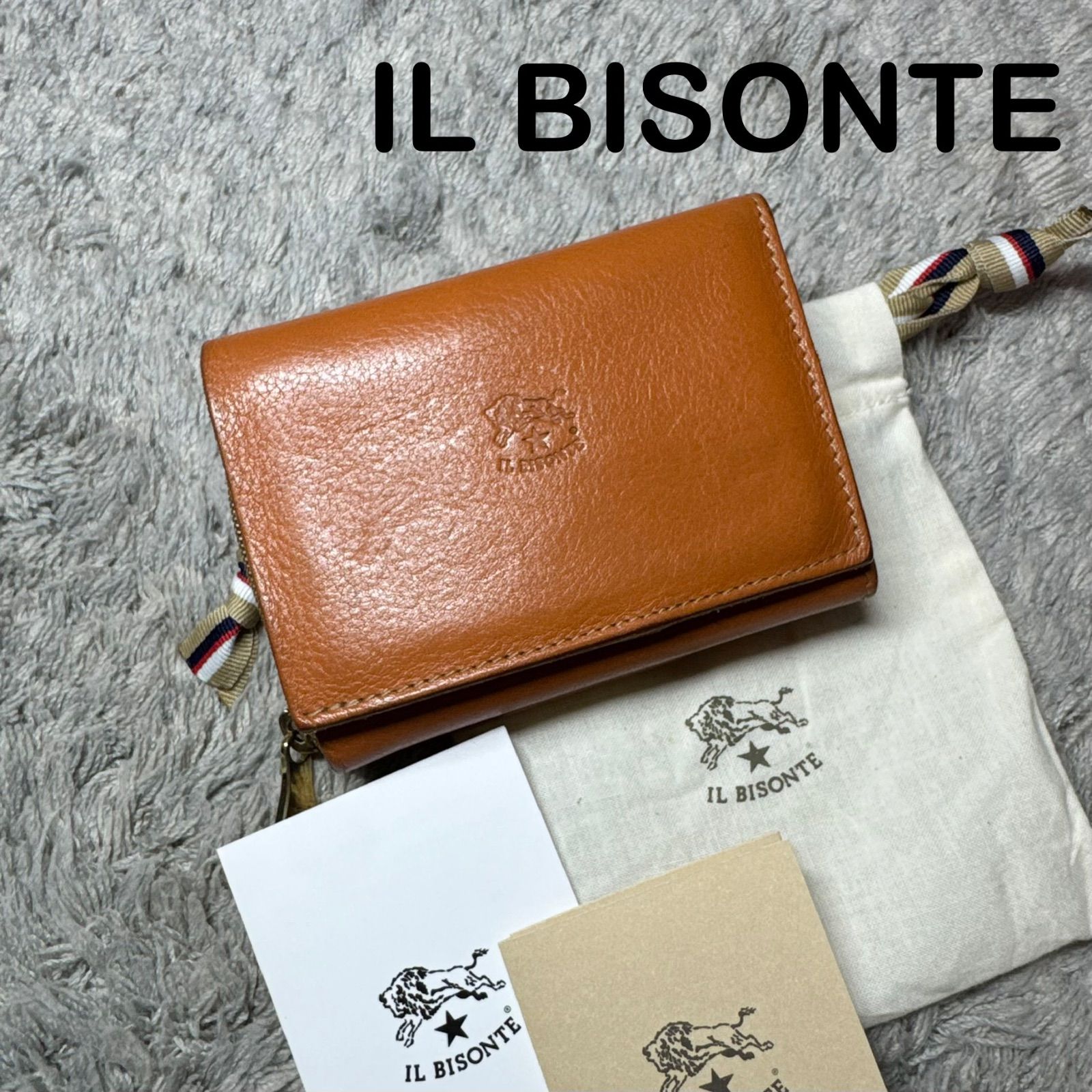 IL BISONTE イルビゾンテ 三つ折り財布 コンパクトウォレット 本革 