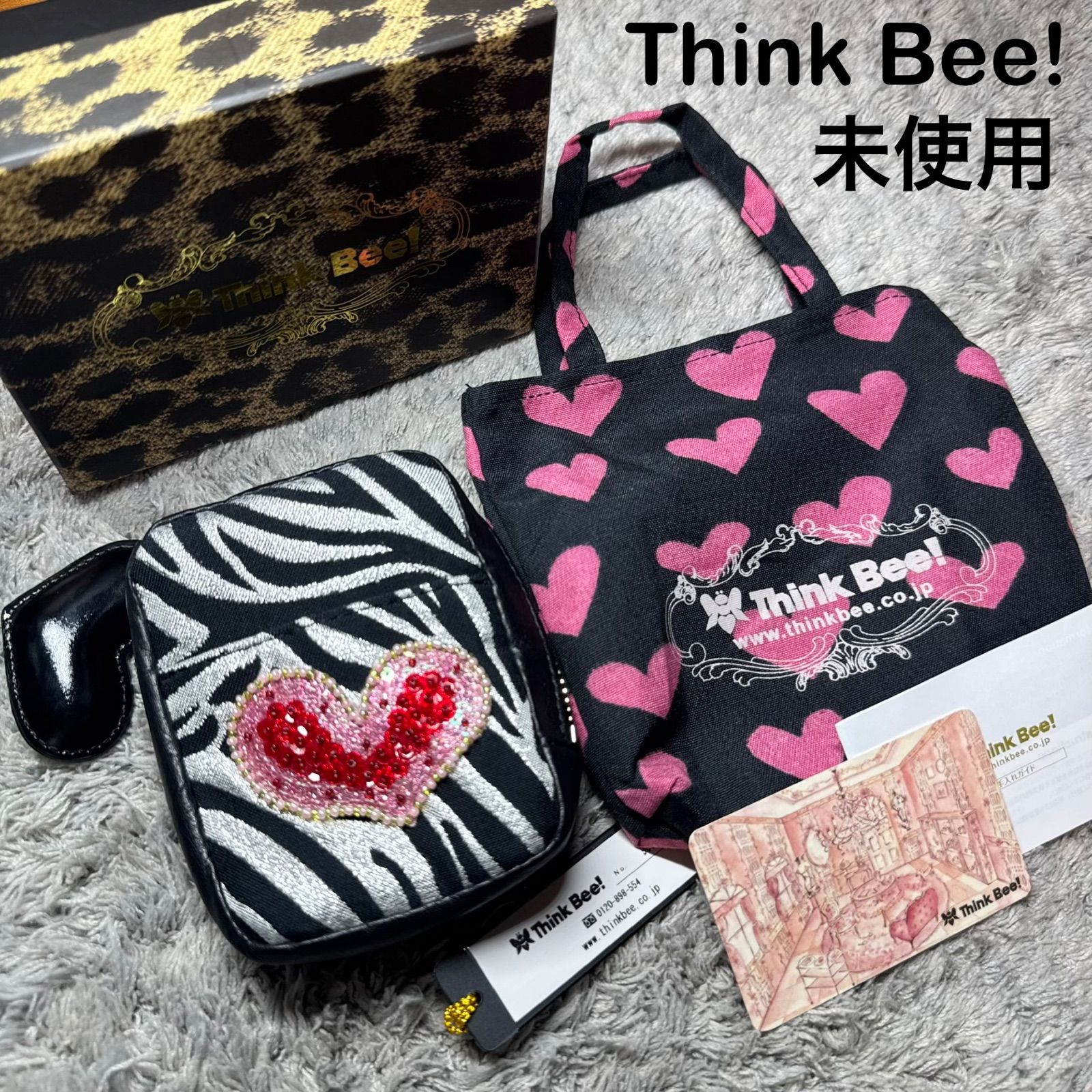 未使用】Think Bee! シンクビー ポーチ 小物入れ & ミニトート 未使用】Think Bee! シンクビー ポーチ 小物入れ & ミニトート