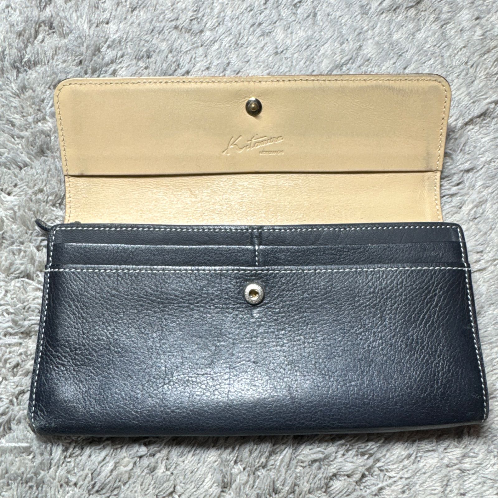 Kitamura キタムラ 長財布 レザー ネイビー - メルカリ