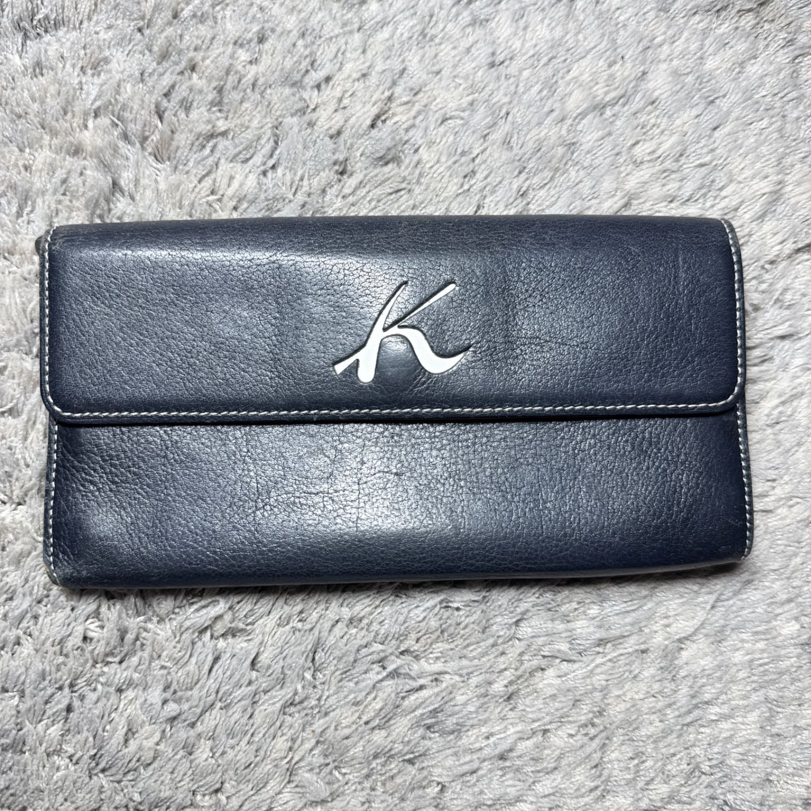 キタムラ　ネービー長財布 Kitamura キタムラ 長財布 レザー ネイビー - メルカリ