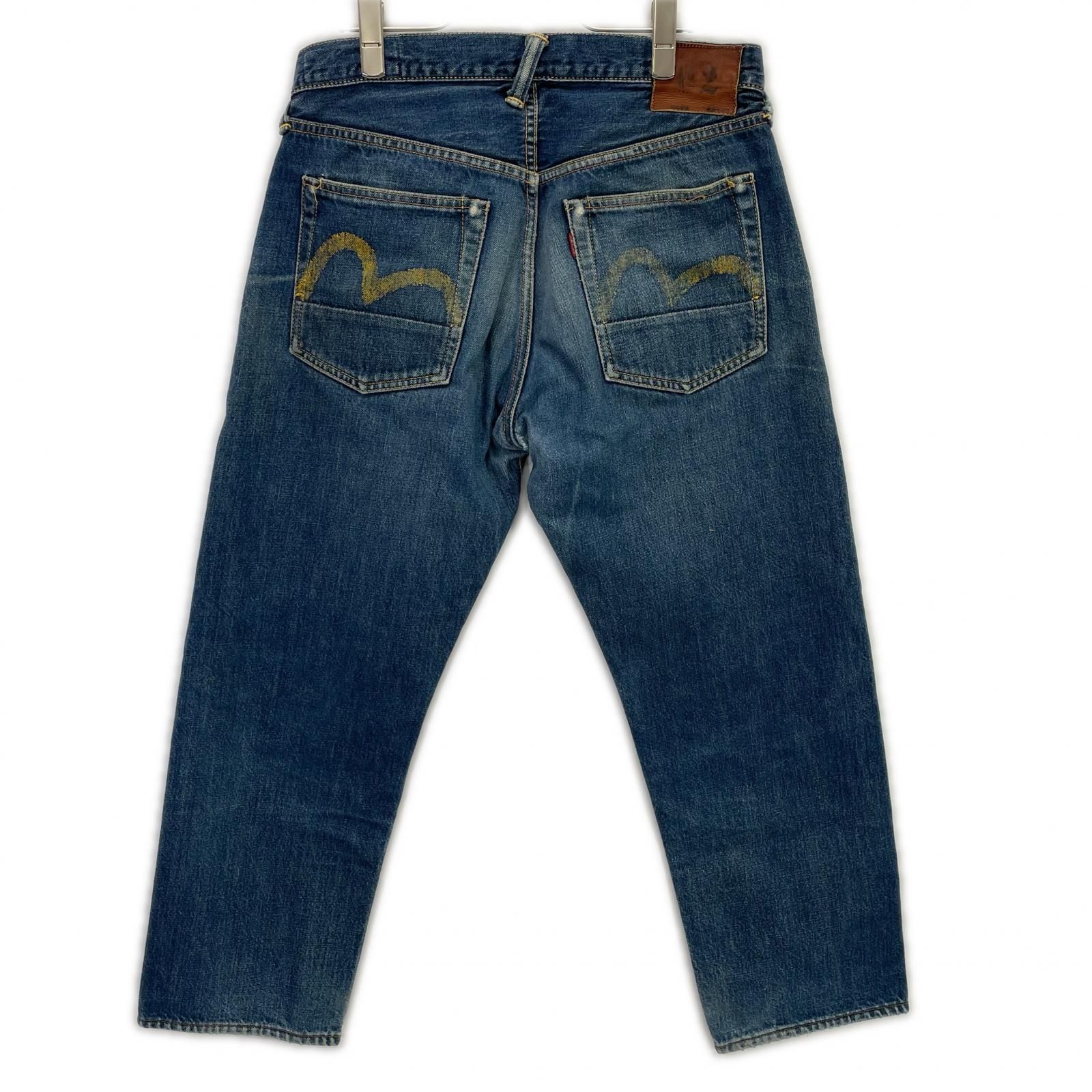 EVISU エヴィス ｲﾝﾃﾞｨｺﾞ ｺｯﾄﾝ100 No.2 ｼﾞｯﾌﾟﾌﾗｲ ﾃﾞﾆﾑﾊﾟﾝﾂ 33X85 【数量 