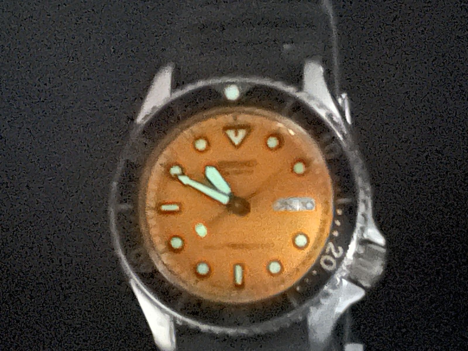 SEIKO 6458-600A ダイバー メンズ クォーツ オレンジ文字盤 38mm 純正