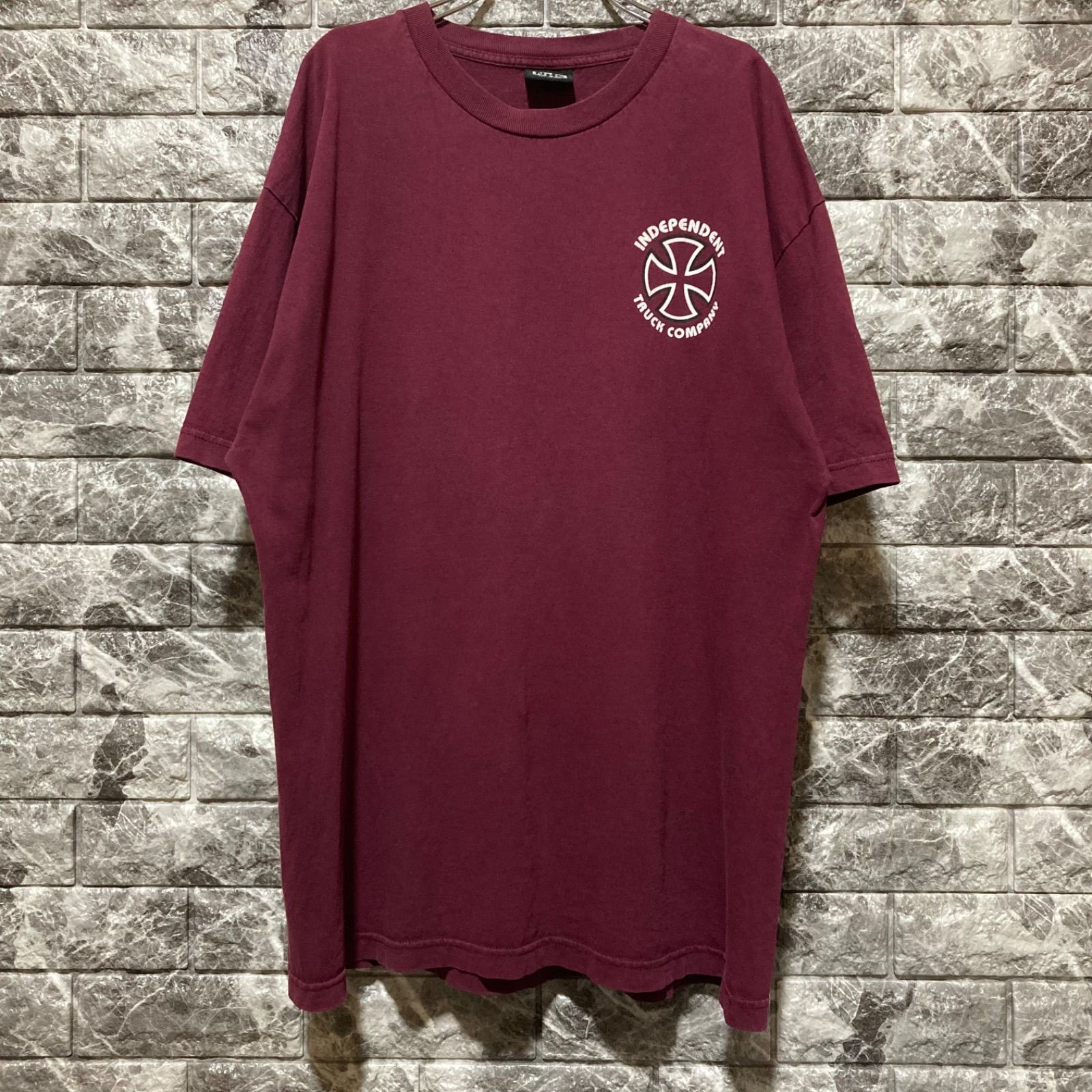 INDEPENDENT Tシャツ インディ インディペンデント バーガンディ 