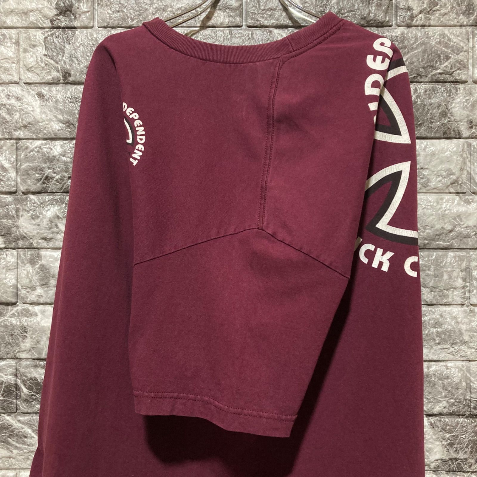INDEPENDENT Tシャツ インディ インディペンデント バーガンディ 