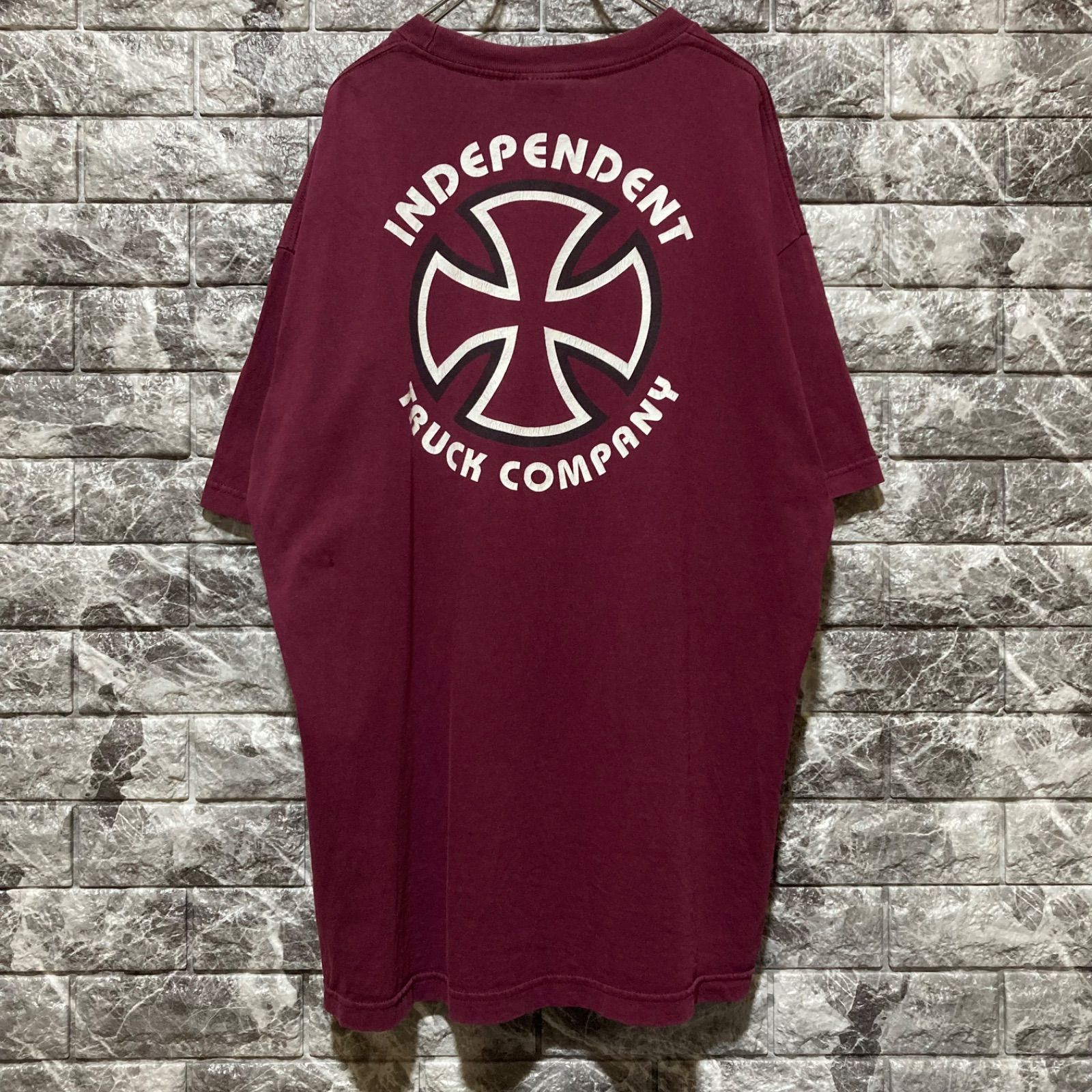 INDEPENDENT Tシャツ インディ インディペンデント バーガンディ 