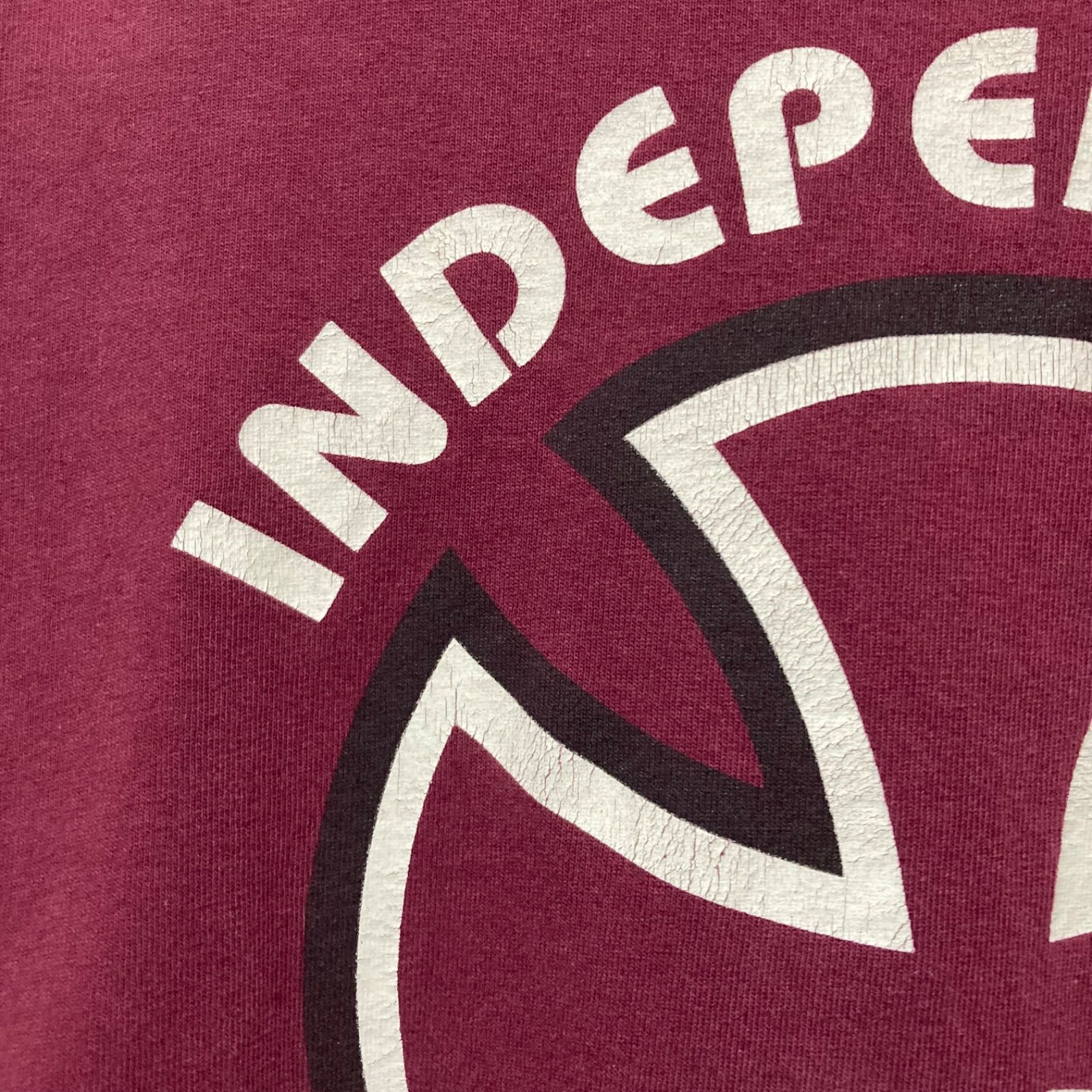 INDEPENDENT Tシャツ インディ インディペンデント バーガンディ 