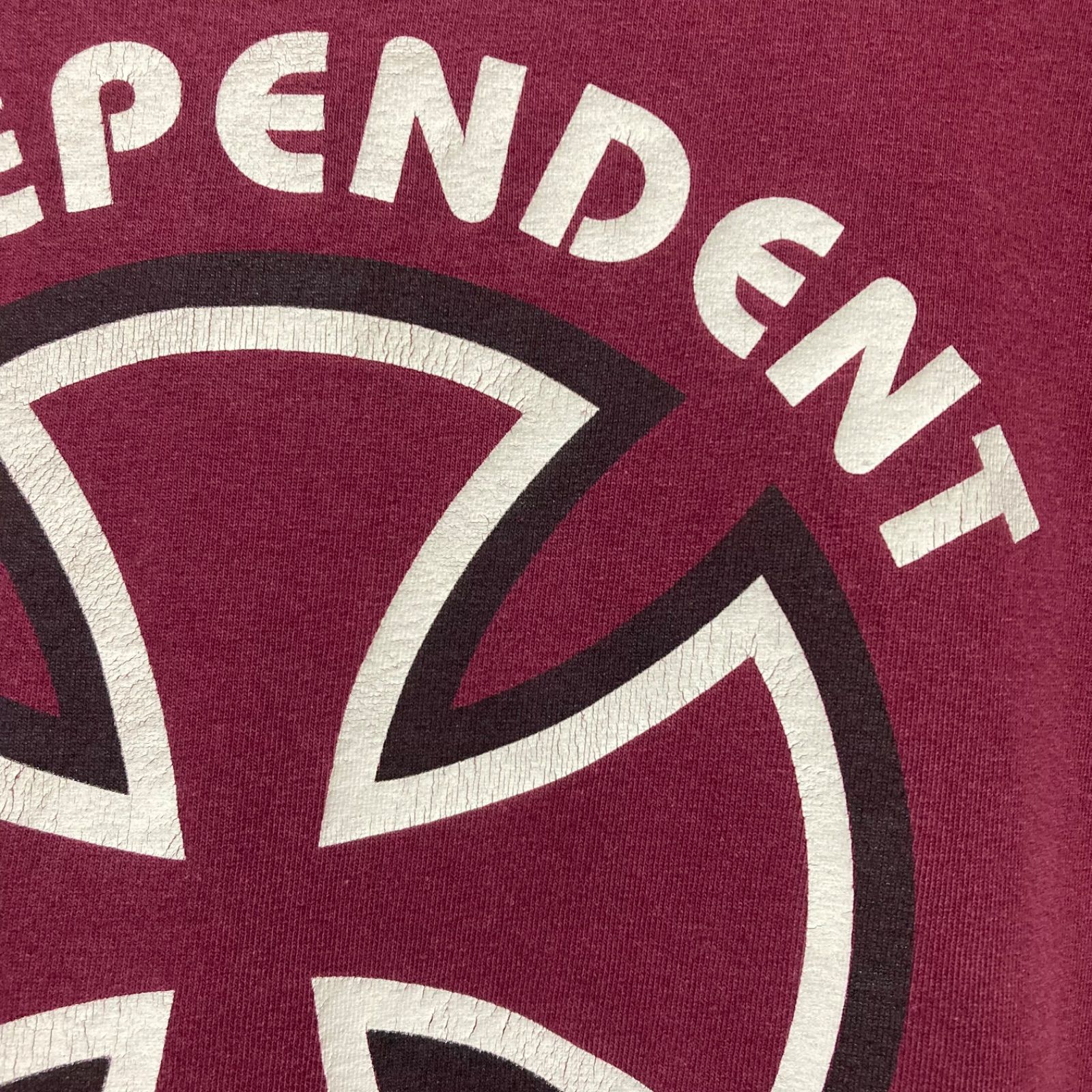 INDEPENDENT Tシャツ インディ インディペンデント バーガンディ 