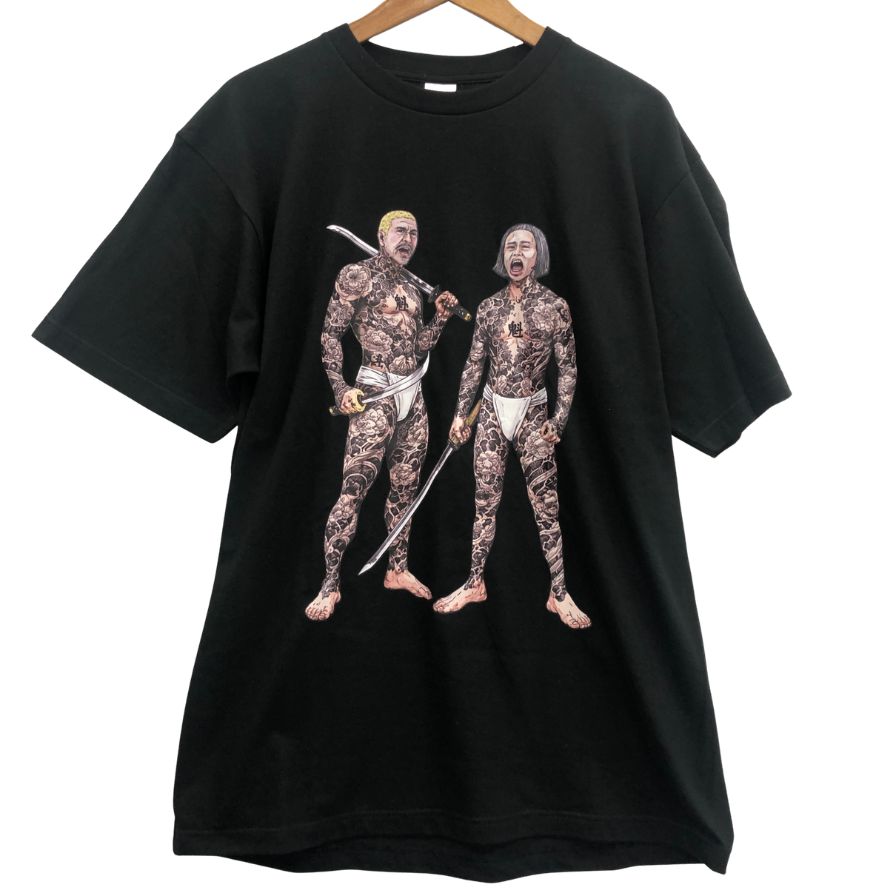 魁組 サキガケグミ 半袖Tシャツ ダウンタウン ブラック【AFB11