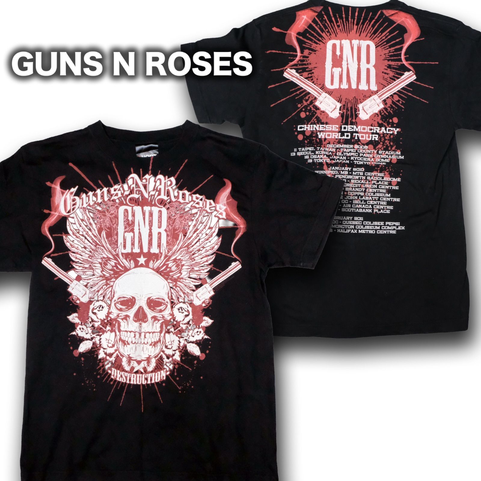 GUNS N ROSES チャイニーズデモクラシー ワールドツアーTシャツ S 
