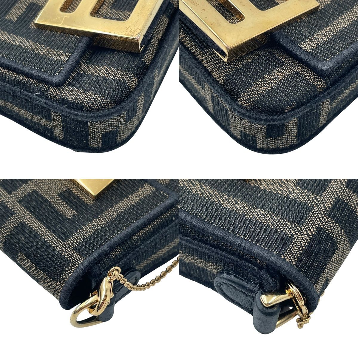 【中古】 Fendi フェンディ 7AS045A6V5F17U4 ナノ バゲット チャーム ズッカ ショルダー ブラウン レディース 26009690 KJ 中古】 Fendi フェンディ 7AS045A6V5F17U4 ナノ バゲット チャーム