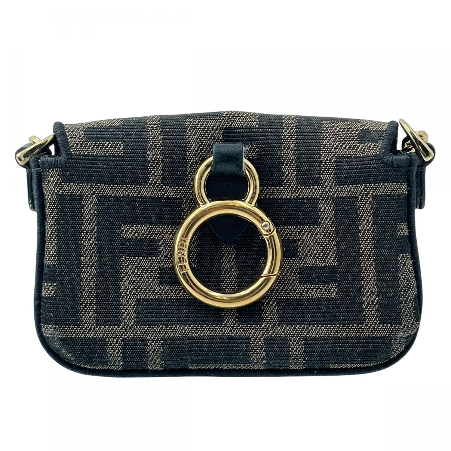 【中古】 Fendi フェンディ 7AS045A6V5F17U4 ナノ バゲット チャーム ズッカ ショルダー ブラウン レディース 26009690 KJ 中古】 Fendi フェンディ 7AS045A6V5F17U4 ナノ バゲット チャーム