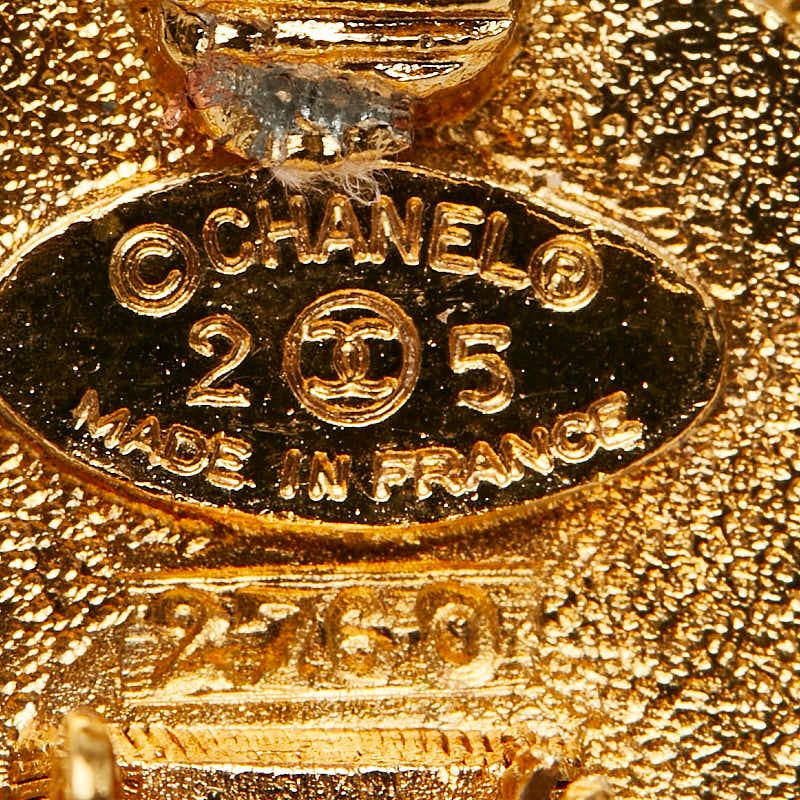 CHANEL シャネル カラーストーン イヤリング ヴィンテージ ゴールド 
