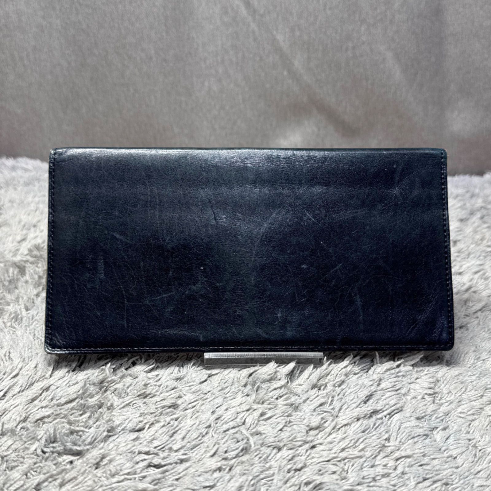 YVES SAINT LAURENT イヴサンローラン レザー 長財布 ブラック - メルカリ