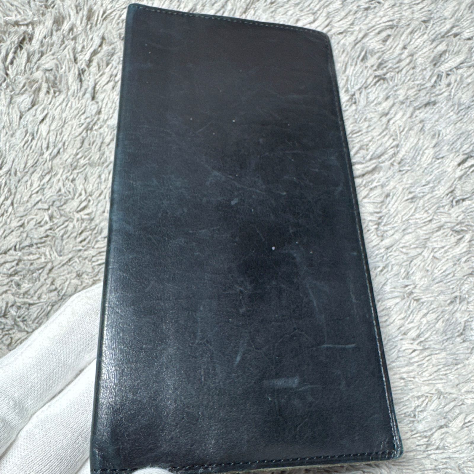 YVES SAINT LAURENT イヴサンローラン レザー 長財布 ブラック - メルカリ