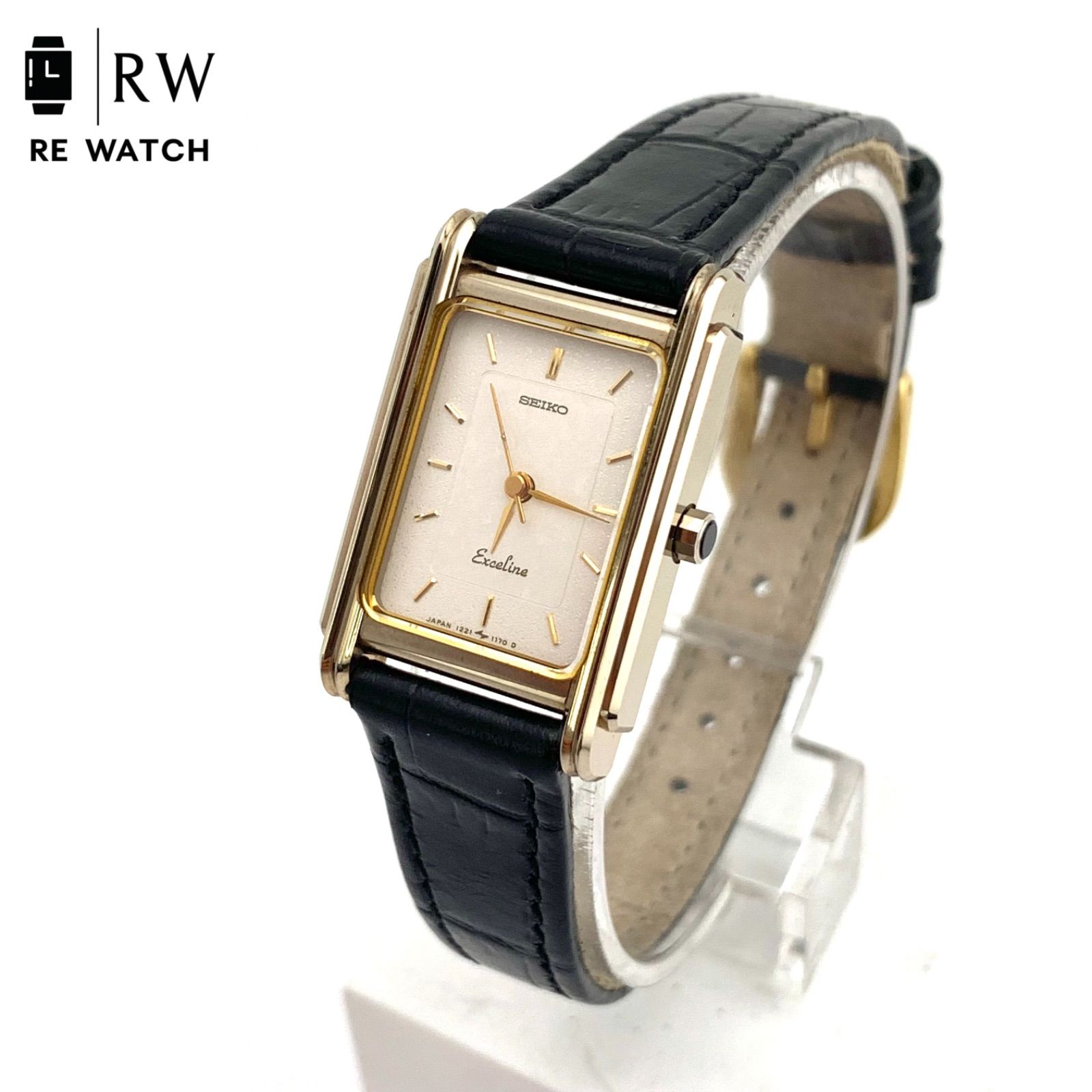 中古】SEIKO Exceline 1221-5860 腕時計 ゴールド/ブラ - メルカリ