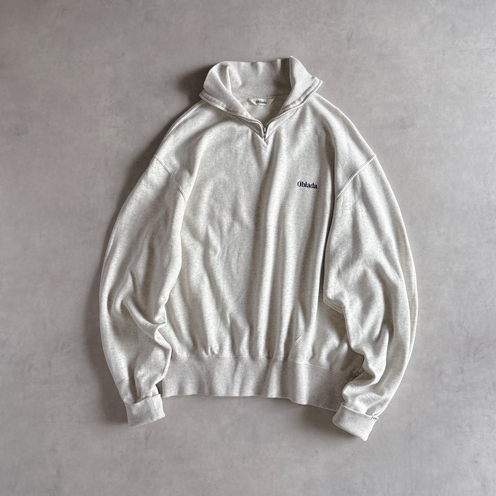 美品 / Oblada オブラダ / HALF ZIP SWEAT ハーフジップスウェット 