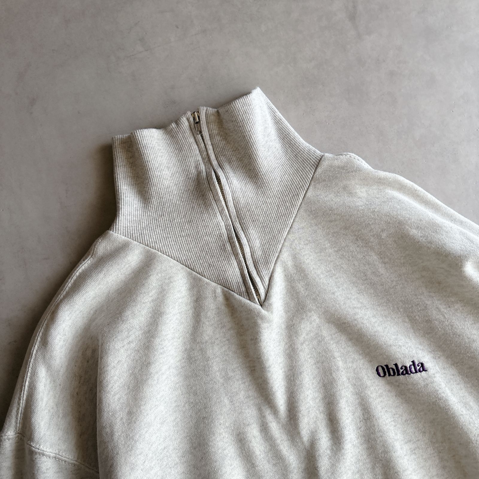美品 / Oblada オブラダ / HALF ZIP SWEAT ハーフジップスウェット 
