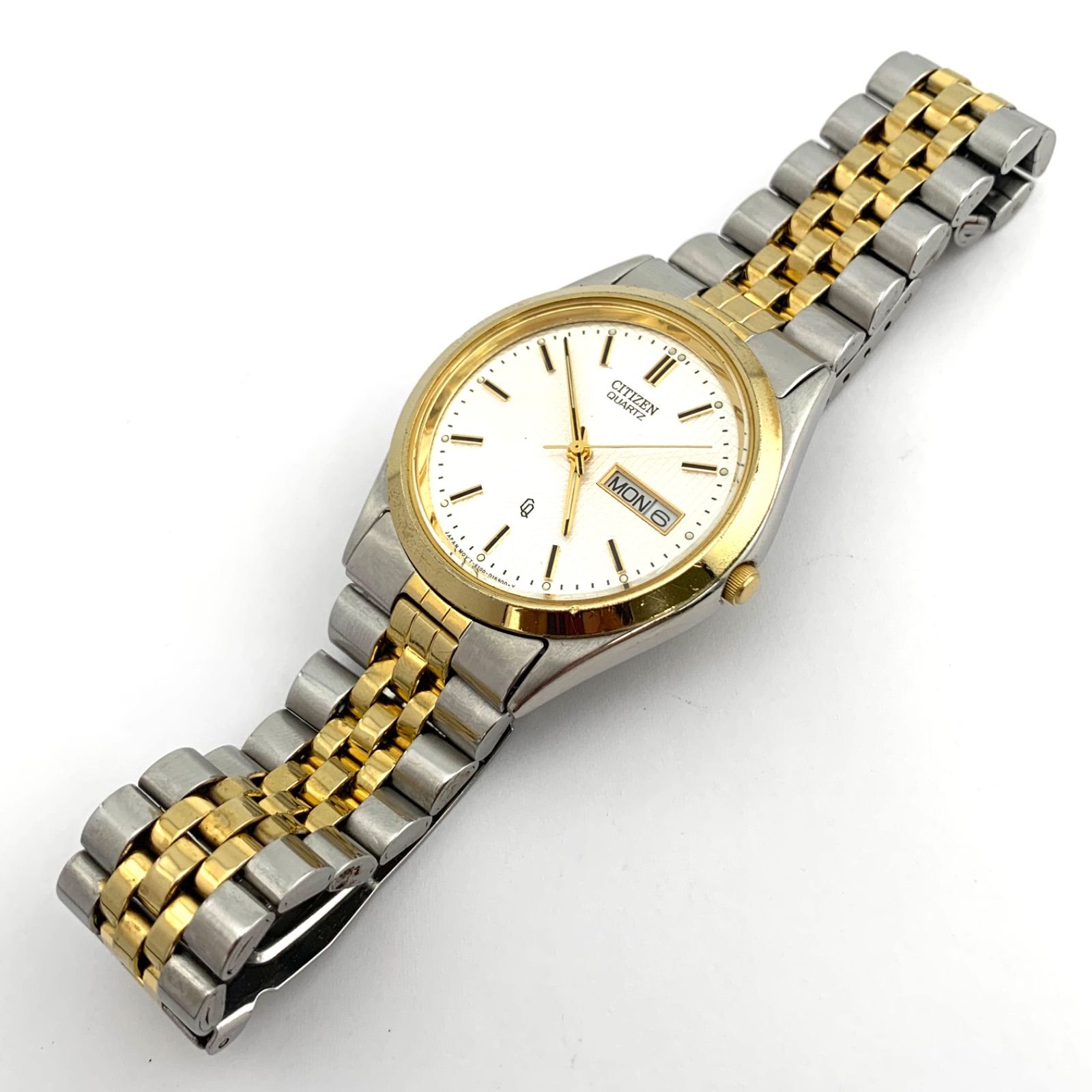 中古】CITIZEN 6100 クォーツ 腕時計 シルバー/ゴールド - メルカリ