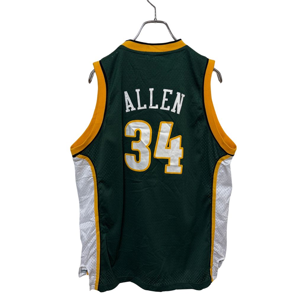 00's Reebok シアトル スーパーソニックス 古着 ゲームシャツ Reebok】 NBA Seattle SuperSonics Basketball Shirts シアトル
