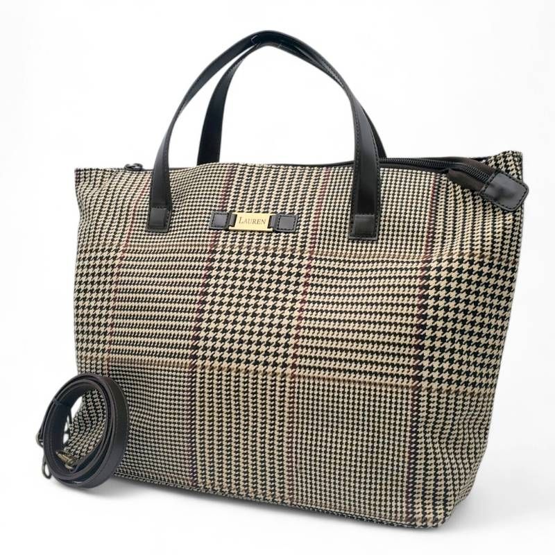 LAUREN RALPH LAUREN ショルダーバッグ トートバッグ 2way 千鳥格子 