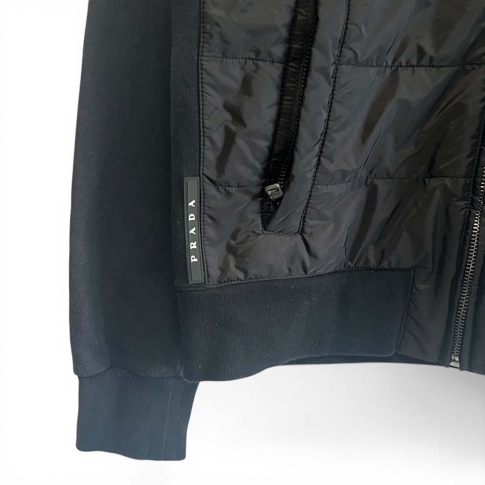 PRADA プラダ トラックジャケット ブルゾン ジップ ブラック ナイロン 