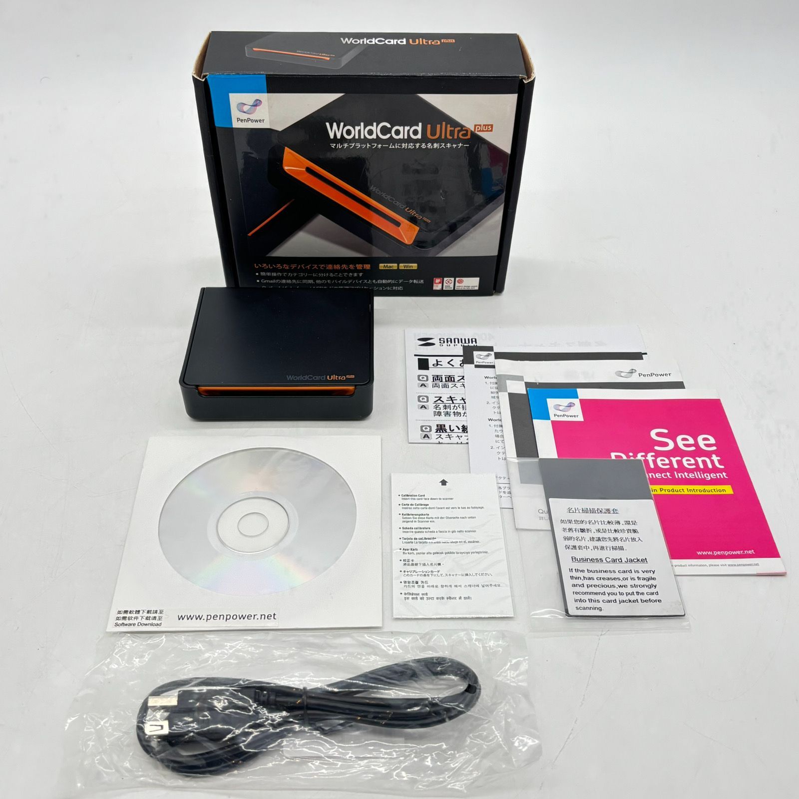 サンワダイレクト 名刺スキャナー 名刺管理 スキャナ 名刺整理 スキャナー 400-SCN005N【HNo.5205】
