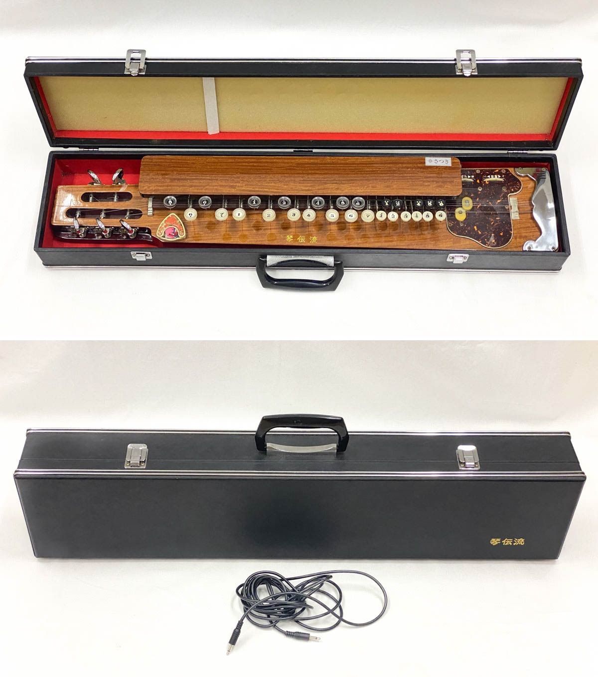ZK359】大正琴 琴伝流 さつき ケース・コード付 訳あり 和楽器 伝統
