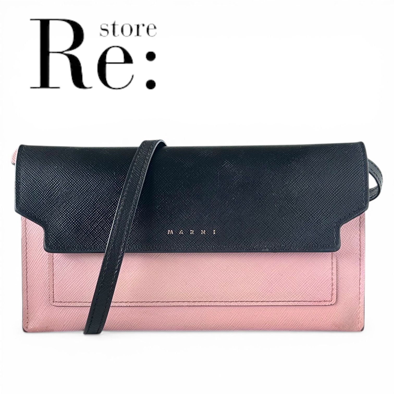 MARNI(マルニ) 財布美品 PFMO0003U0 ピンク×黒×ブラウン MARNI マルニ 