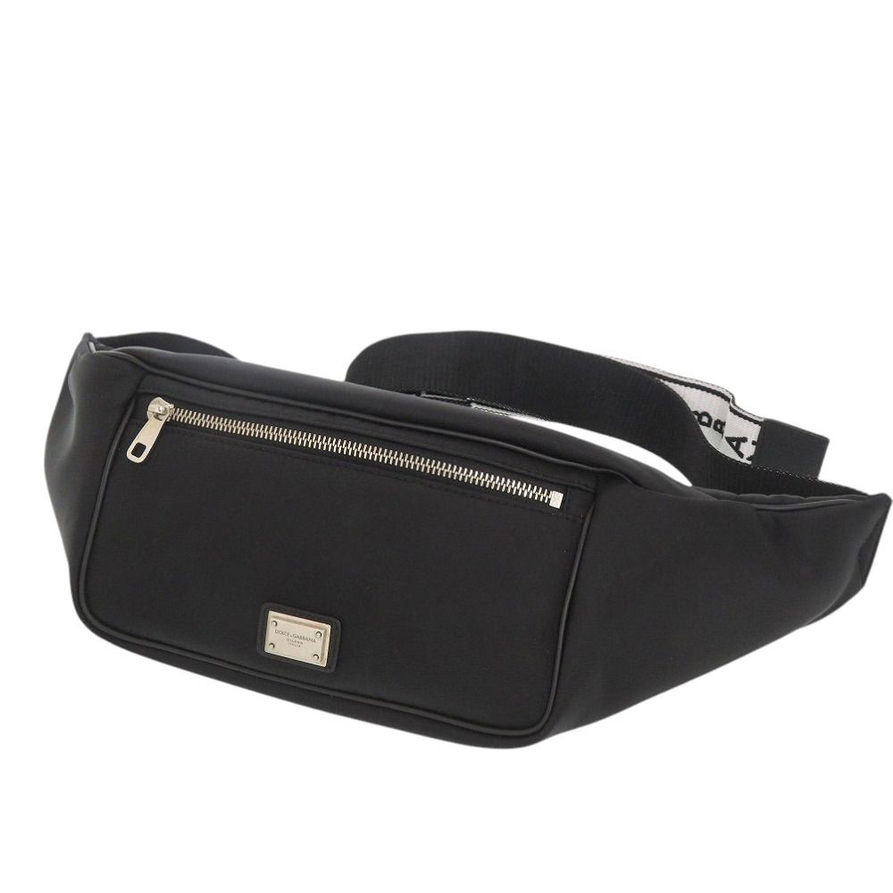 美品 ドルチェアンドガッバーナ ナイロン ブラック ボディバッグ ベルトバッグ 黒 1562 DOLCE&GABBANA
