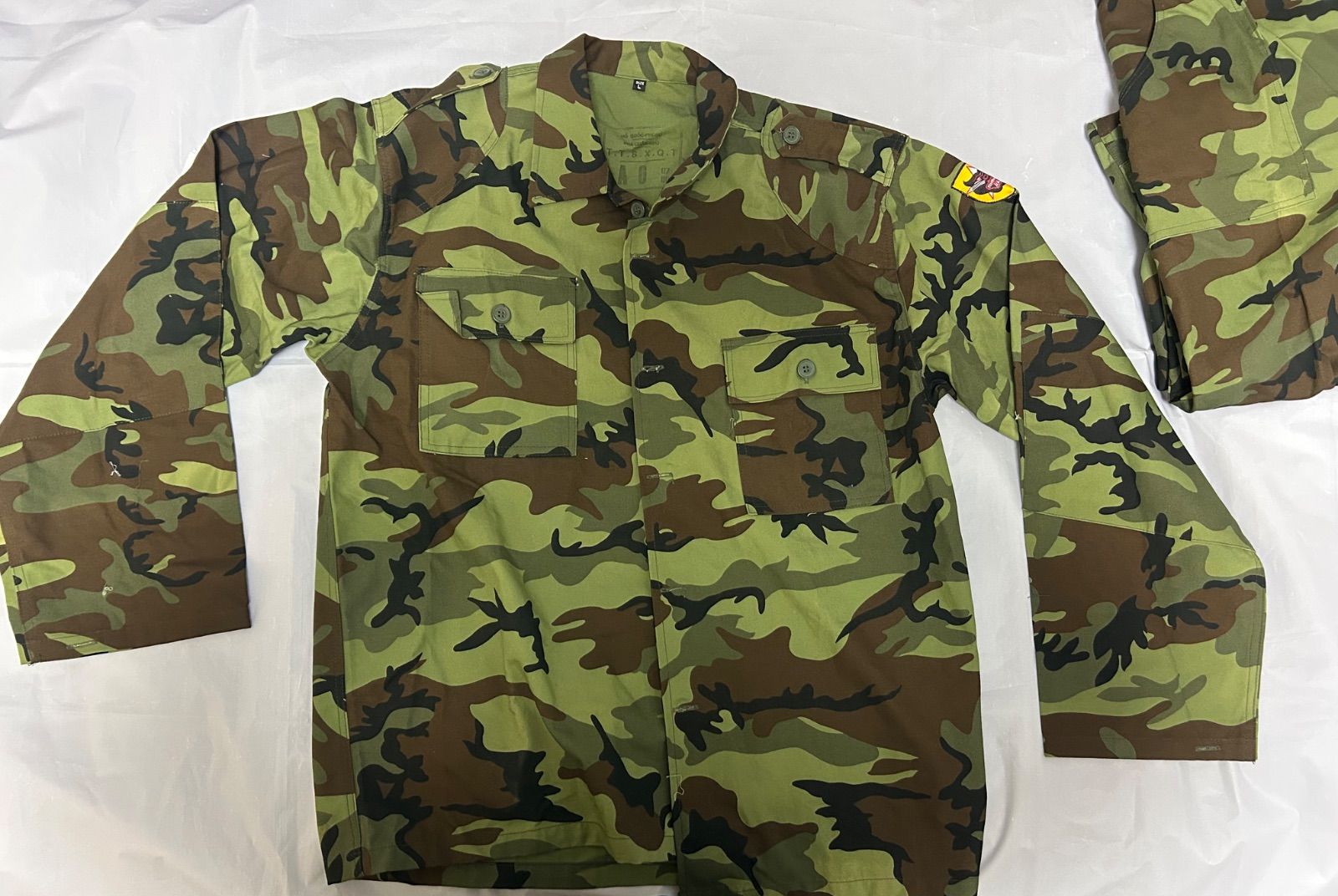 中古】南ベトナムレンジャー迷彩服 パステルリーフ迷彩 上下セット