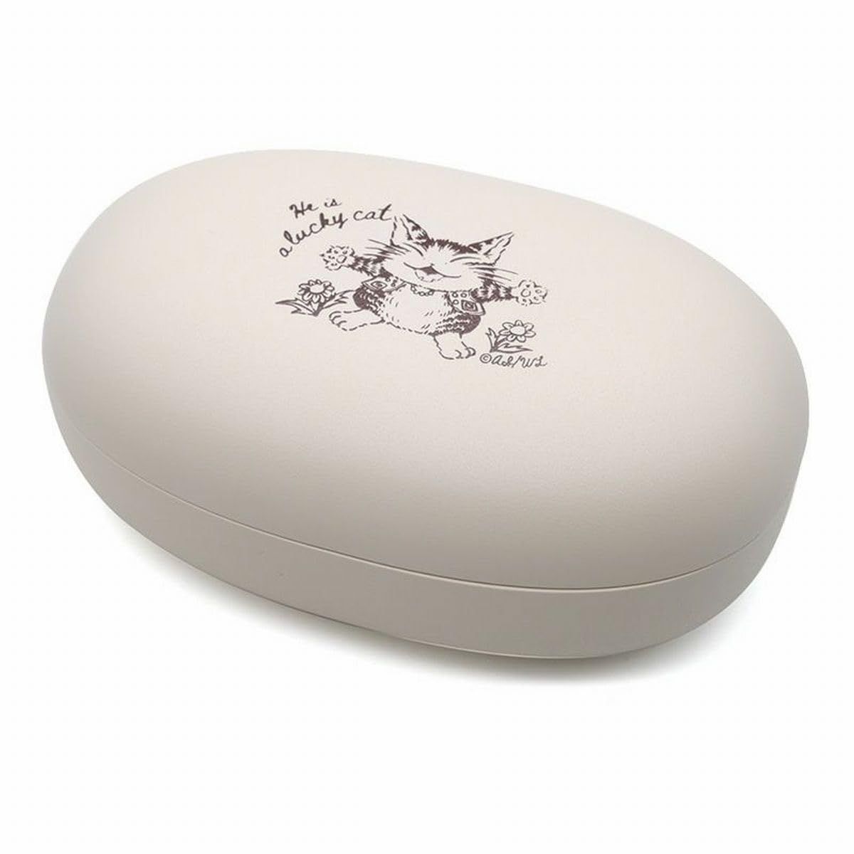 新品 [わちふぃーるど] 猫のダヤン ダヤン 日本製 レンジ・食洗器可能 丸く優しいフォルム 盛り弁も可能な容量480ml＋蓋部分200ml ランチベルト付き Mayu ランチボックス うんのいいねこ