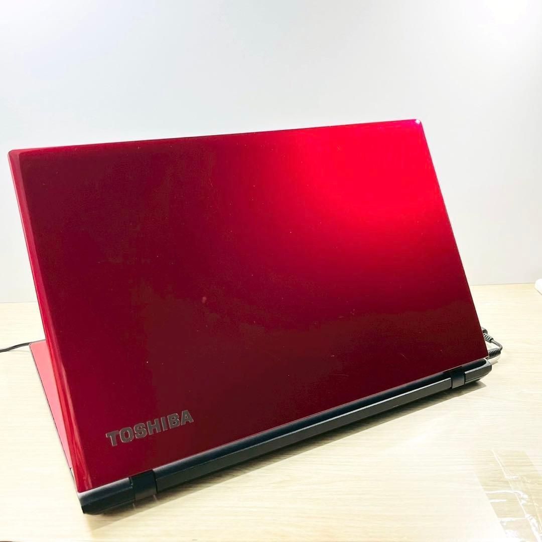 東芝 dynabook SSD起動 メモリ8GB Win11 ブルーレイ レッド TOSHIBA