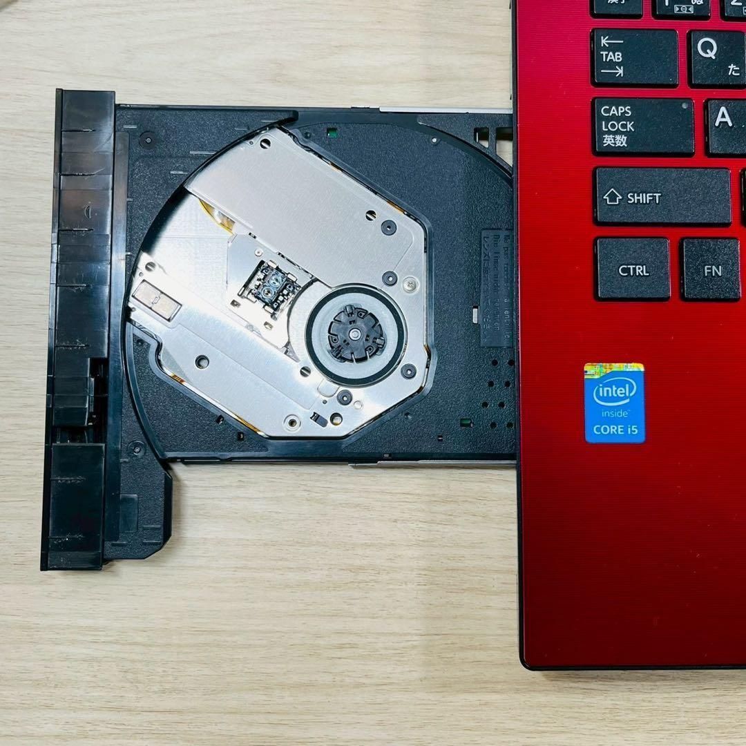 東芝 dynabook SSD起動 メモリ8GB Win11 ブルーレイ レッド TOSHIBA