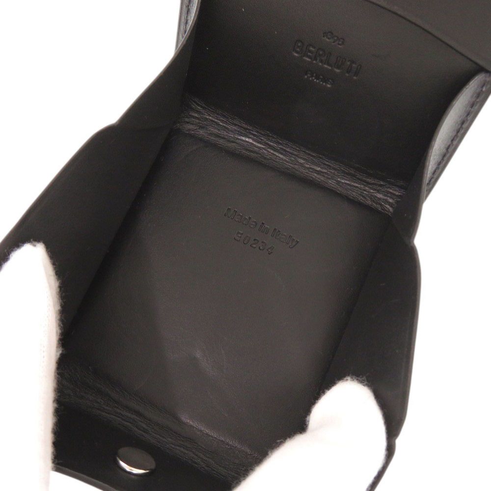 美品 ベルルッティ カリグラフィ レザー グレー コインケース 0345