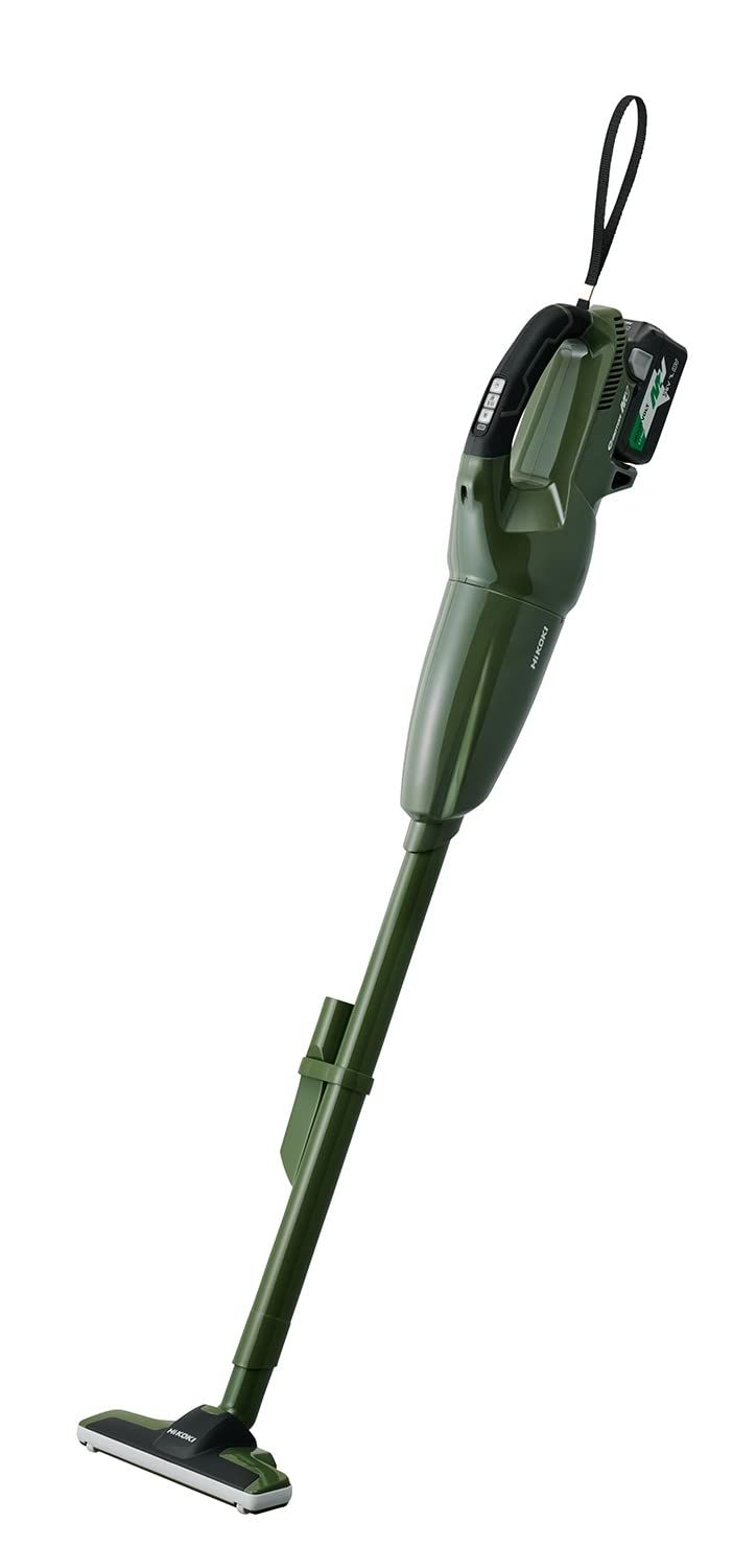 HiKOKI(ハイコーキ) 36V コードレス 掃除機 ハンディ スティック クリーナー フォレストグリーン じゅうたん カーペット対応ノズル 最大吸い込み仕事率155W 軽量 1.6kg 蓄電池・ [フォレストグリーン] [電池・充電器付き] [カプセル式]