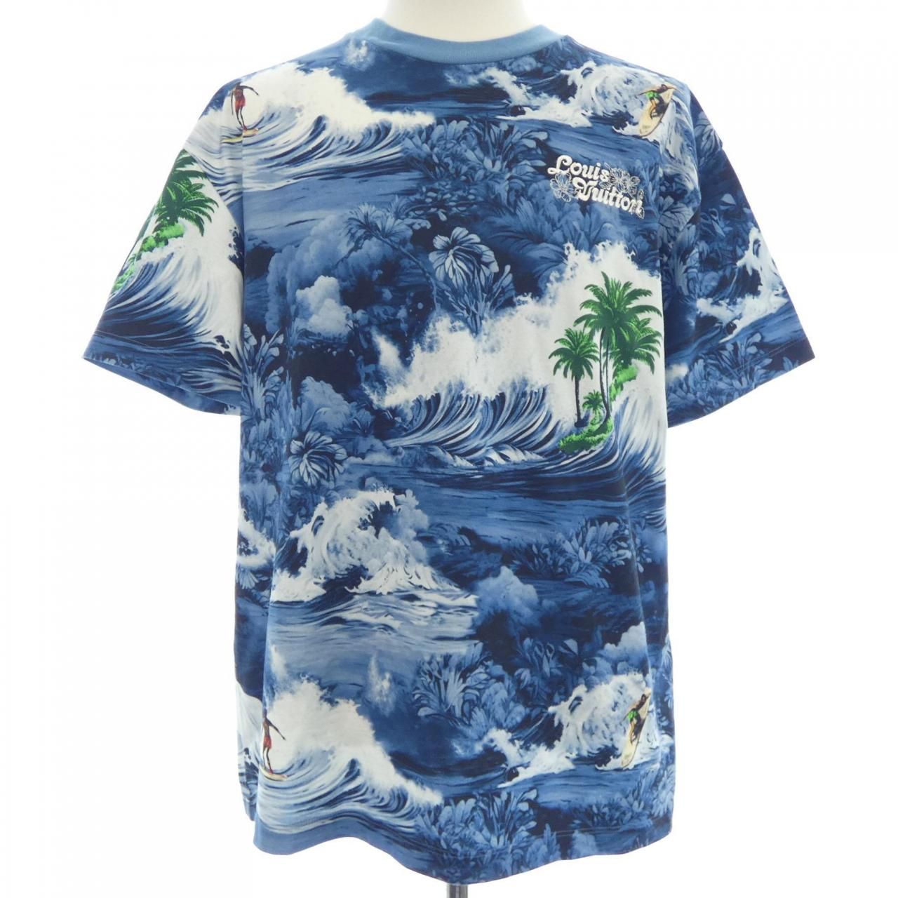 ルイヴィトン LOUIS VUITTON プリントショートスリーブコットンTシャツ 