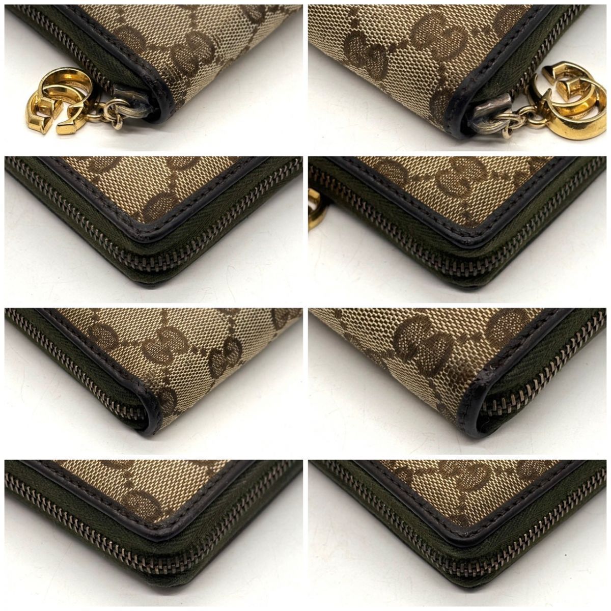 品よく揺れるGG】 GUCCI 長財布 ラウンドファスナー GGキャンバス 12 