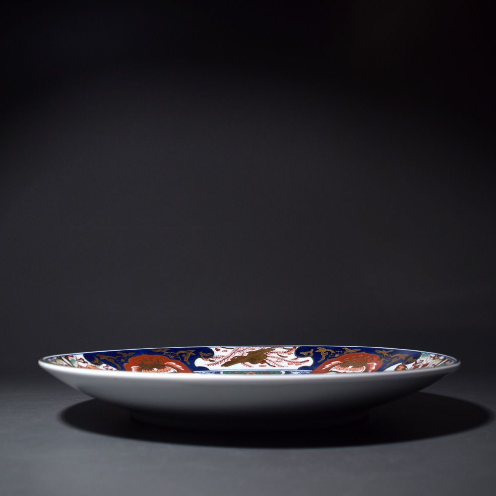 有田焼 秀峰 染錦花篭 飾皿 大皿 食器 金彩 花柄 30cm マルチカラー 有田焼 秀峰 染錦花篭 飾皿 大皿 食器 金彩 花柄 30cm マルチカラー
